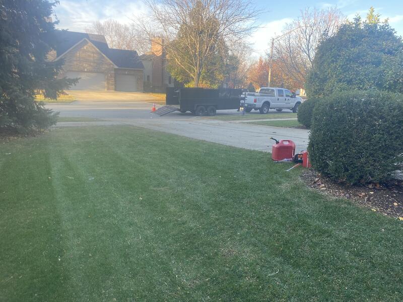Tree service with truck and equipment